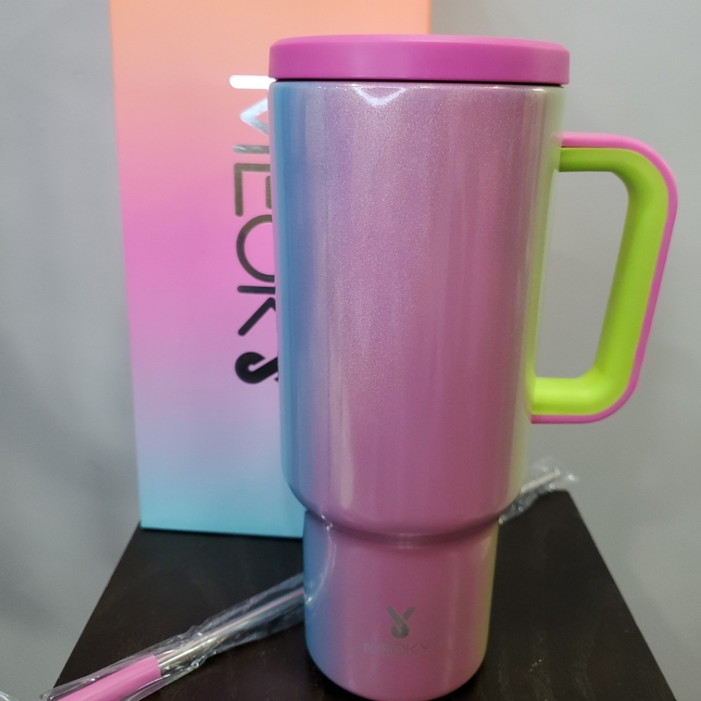 Meoky Tumbler w/ Handle / 40oz / Color: Rainbow